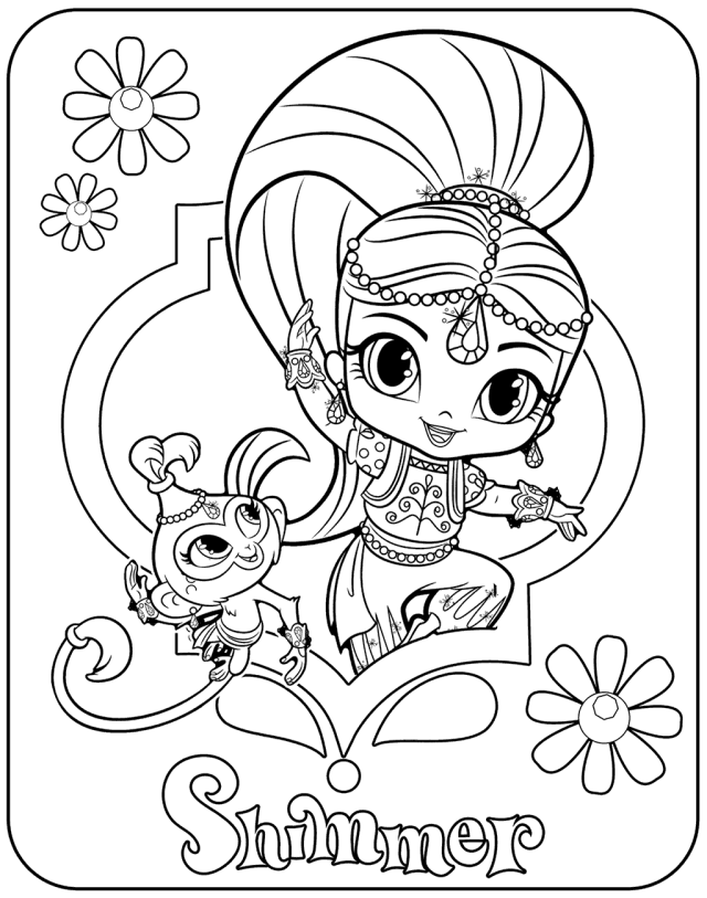 shimmer and shine to color shine and shimmer coloring pages printable sketch coloring shimmer shine color and to 