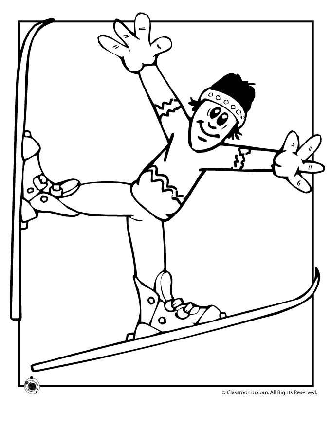 skiing coloring pages goofy play skiing coloring page free goofy coloring pages skiing coloring 