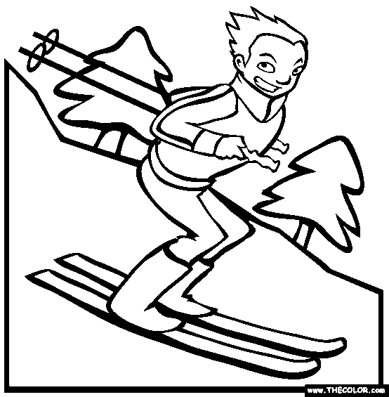 skiing coloring pages ski coloring pages for kids skiing pages coloring 