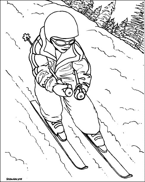 skiing coloring pages skiing color page coloring pages for kids coloring skiing pages 