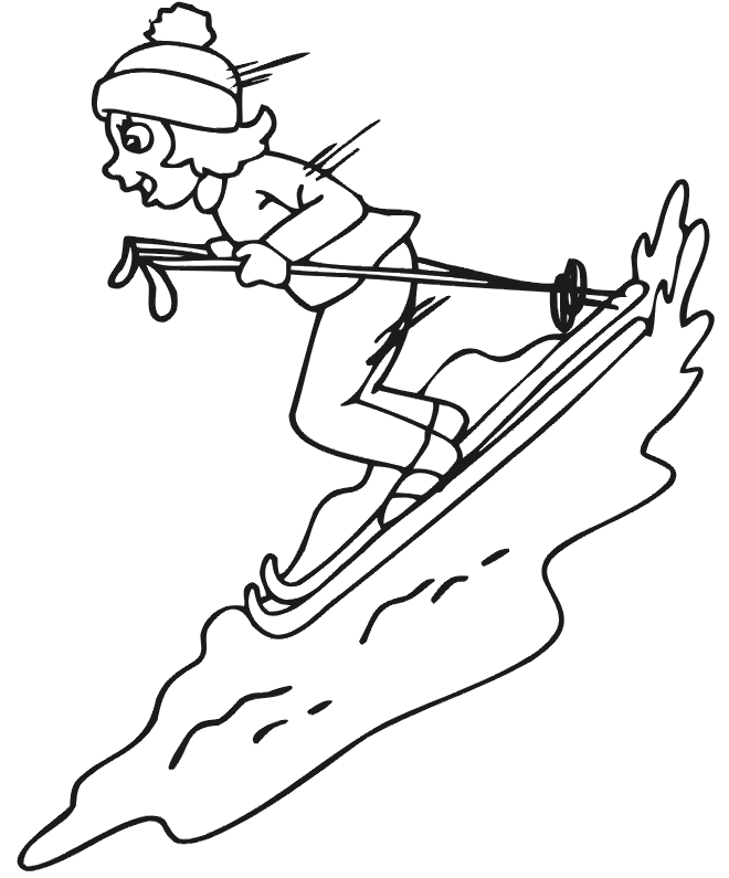 skiing coloring pages skiing coloring pages kidsuki coloring skiing pages 1 1