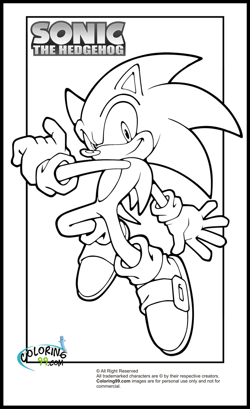 sonic coloring page free printable sonic the hedgehog coloring pages for kids page coloring sonic 