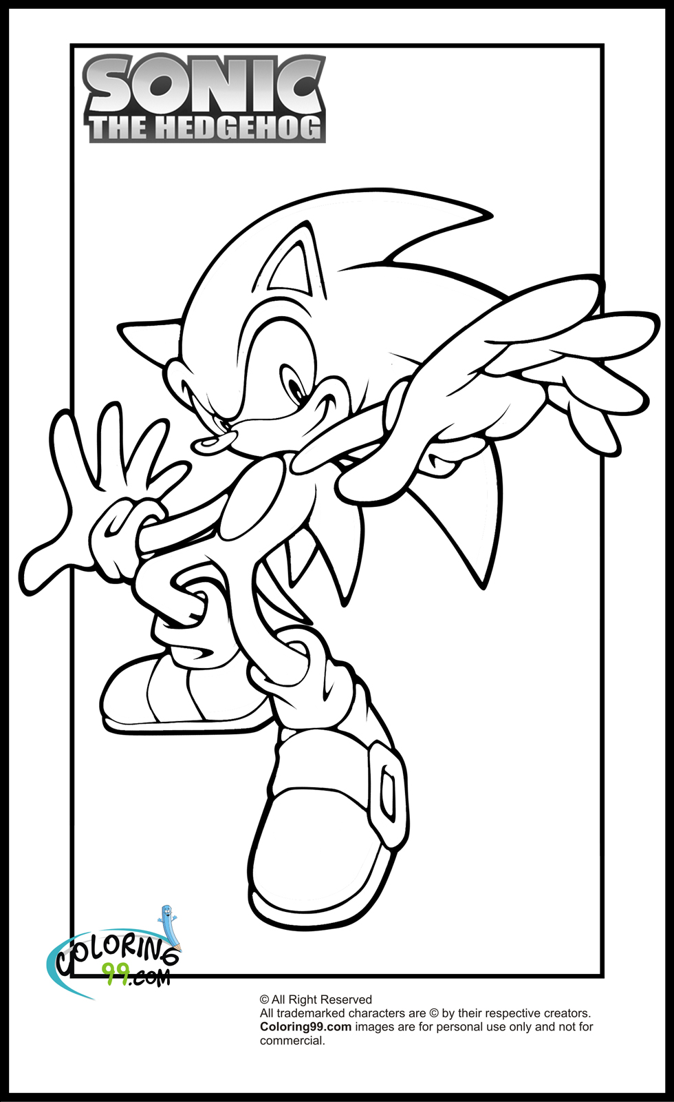 sonic coloring page sonic coloring pages team colors page sonic coloring 
