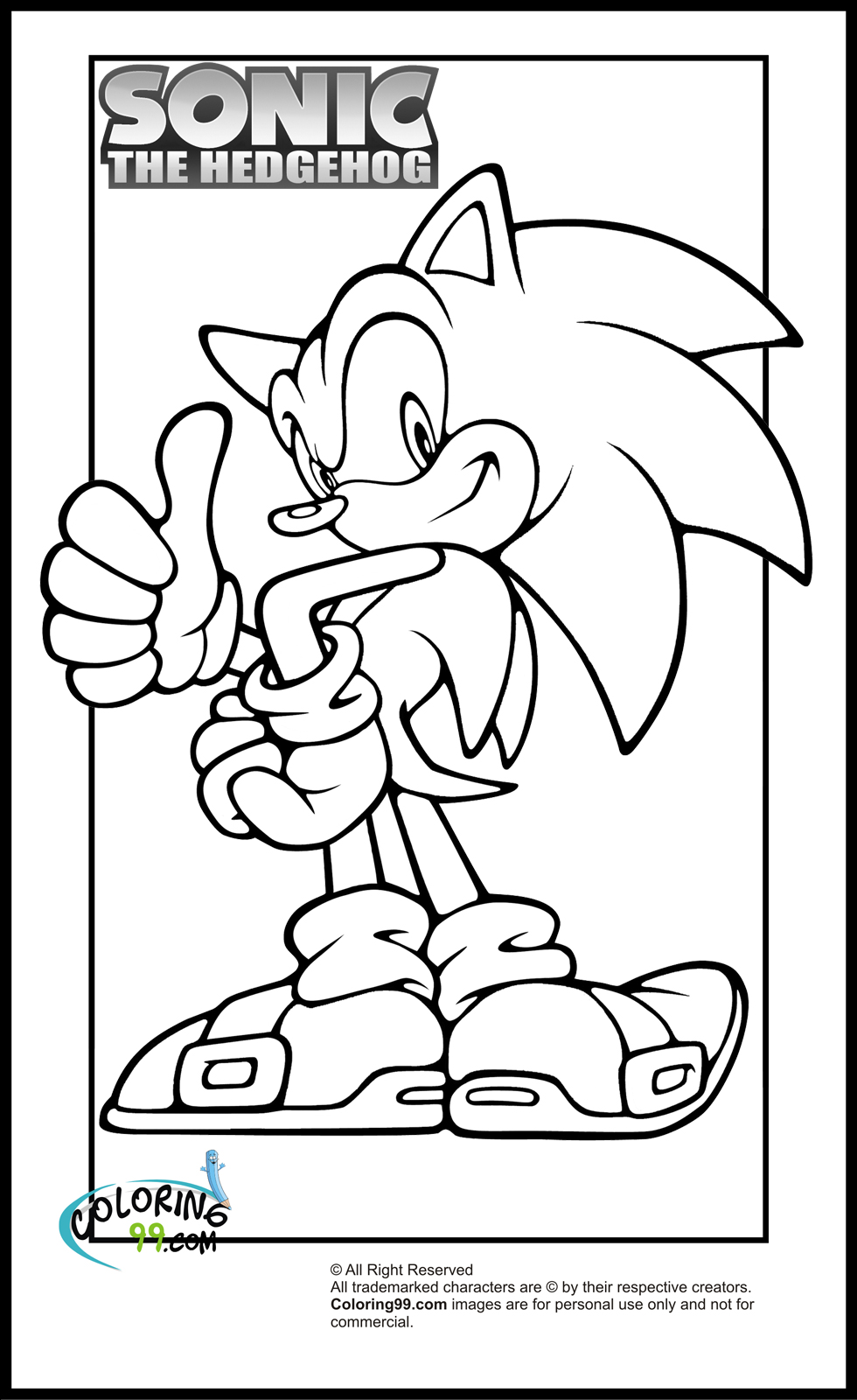 sonic coloring page sonic coloring pages team colors sonic coloring page 