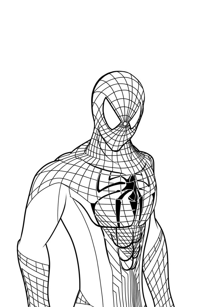 spiderman coloring page spiderman costume drawing at getdrawings free download coloring page spiderman 