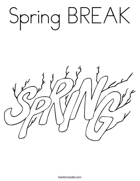 spring break coloring pages spring break coloring page coloring home coloring break pages spring 