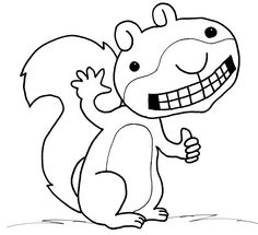 squirrel colouring big smile squirrel coloring page download print online squirrel colouring 