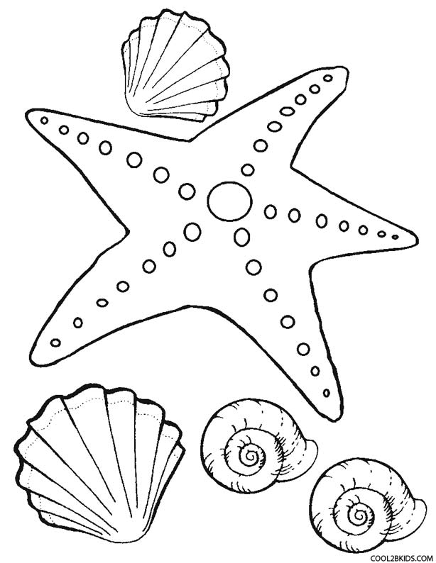 starfish to color printable starfish coloring pages for kids cool2bkids starfish color to 