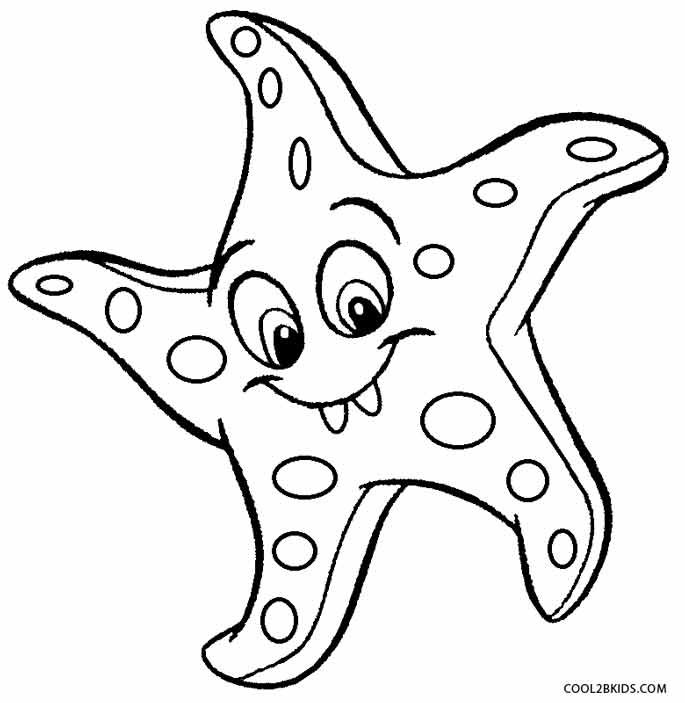 starfish to color printable starfish coloring pages for kids cool2bkids to starfish color 