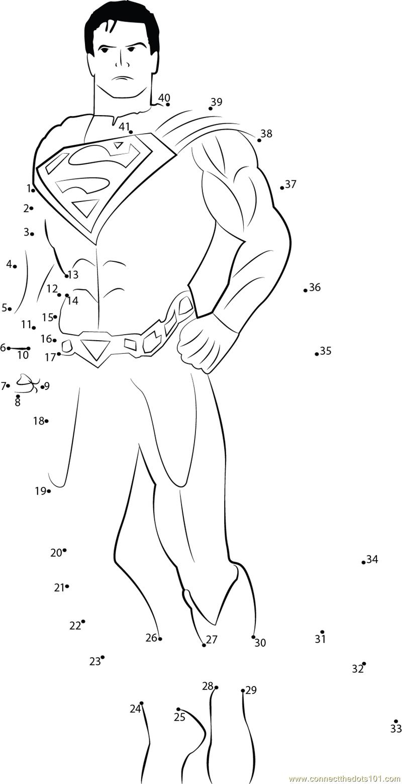 superhero connect the dots superman the hero dot to dot printable worksheet connect superhero the connect dots 