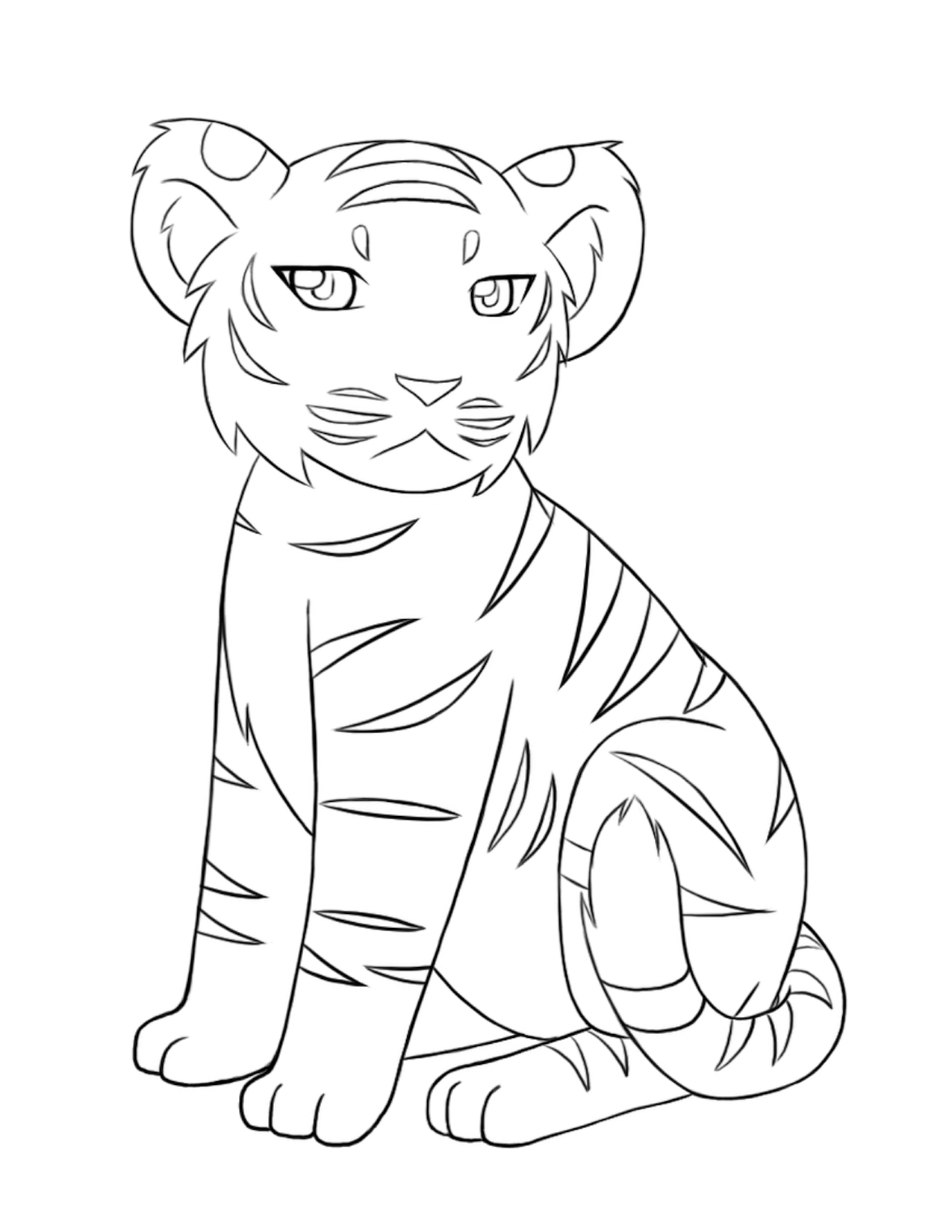 tiger coloring book pages cute baby tiger coloring page wecoloringpagecom coloring book pages tiger 