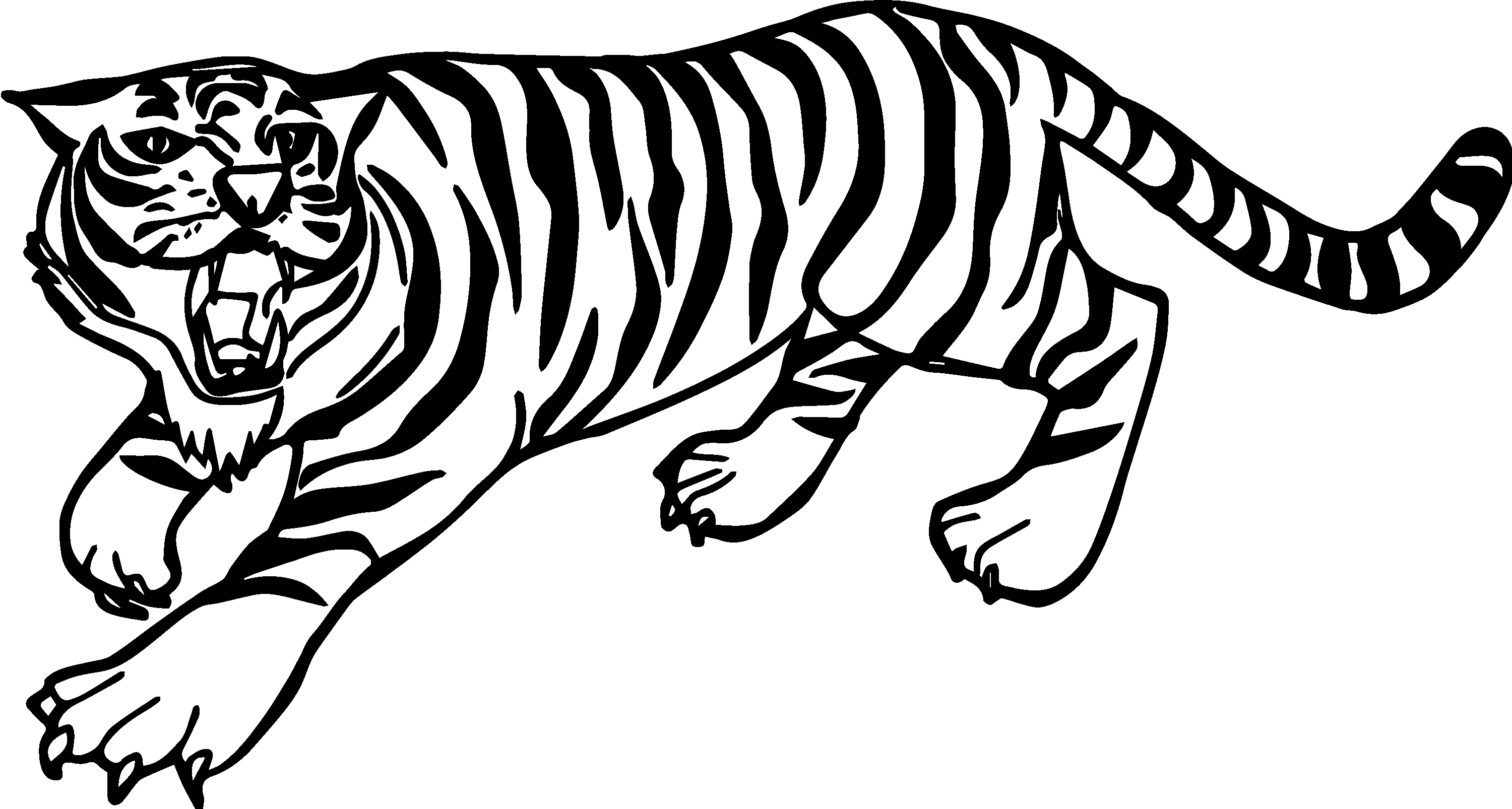 tiger to color bengal tiger clip art clipartsco color tiger to 