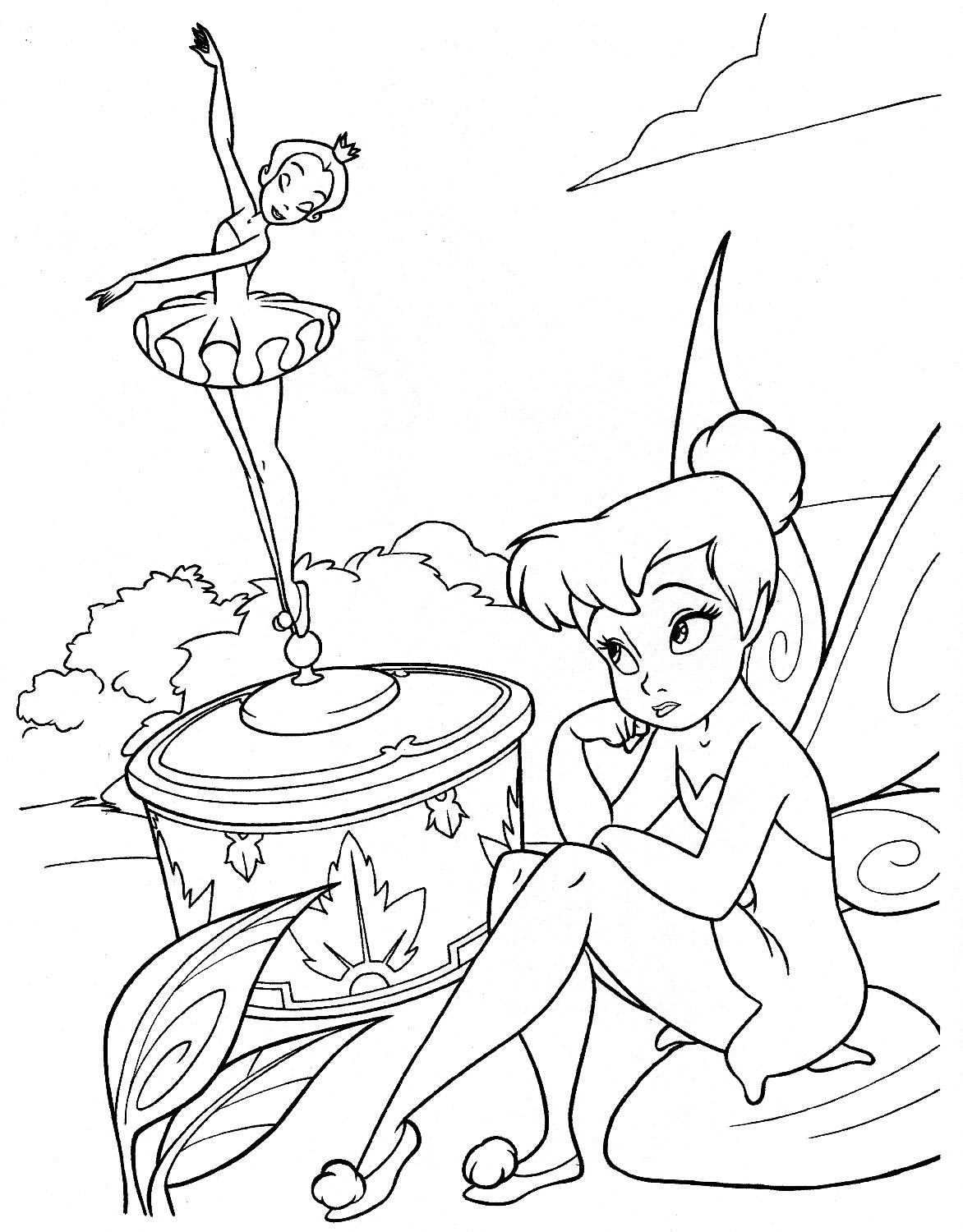 tinkerbell coloring page fairy coloring pages coloring tinkerbell page 