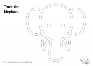 traceable elephant animal tracing pages traceable elephant 