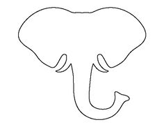 traceable elephant pin by muse printables on printable patterns at traceable elephant 