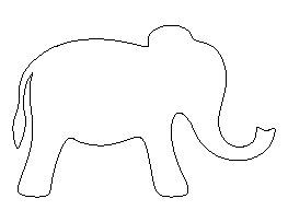 traceable elephant simple elephant pattern free printable line patterns traceable elephant 