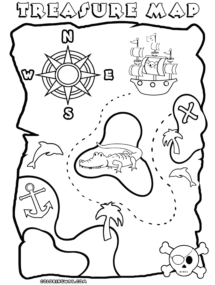 treasure map coloring page online coloring sheet of treasure map to print for kids map treasure page coloring 