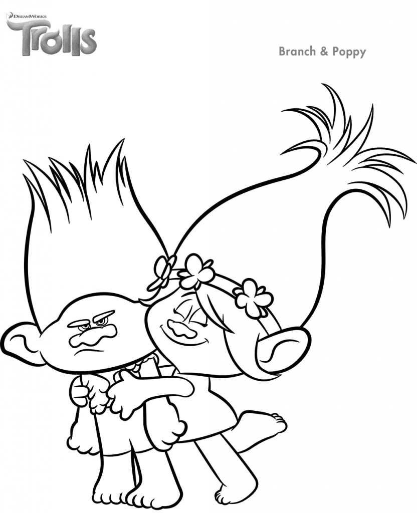trolls movie free twins coloring pages at getcoloringscom free printable free trolls movie 
