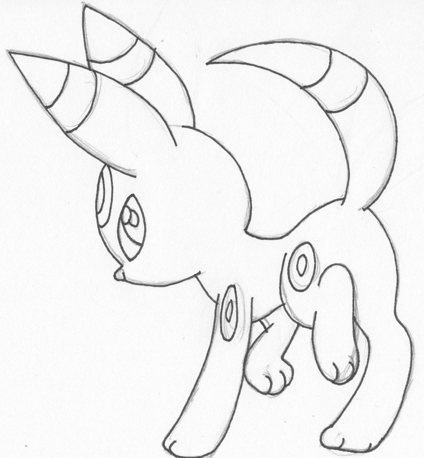 umbreon coloring umbreon drawing at getdrawingscom free for personal use coloring umbreon 
