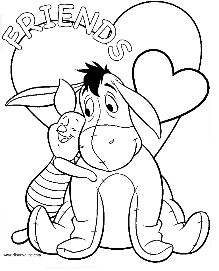 valentines coloring pages printable pin on eeyore coloring printable pages valentines 