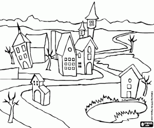 village colouring pages farm at the village coloring page coloring sky pages village colouring 