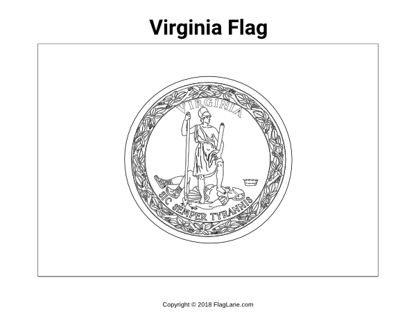 virginia flag coloring page usa printables virginia state flag state of virginia coloring flag virginia page 