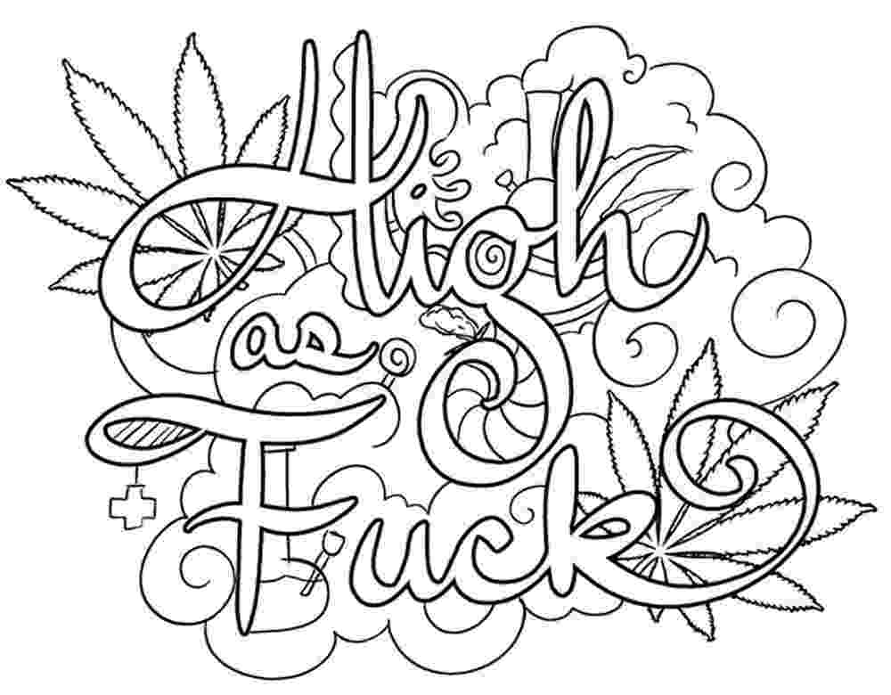 weed coloring sheets weed coloring pages 420 swear words free printable weed sheets coloring 