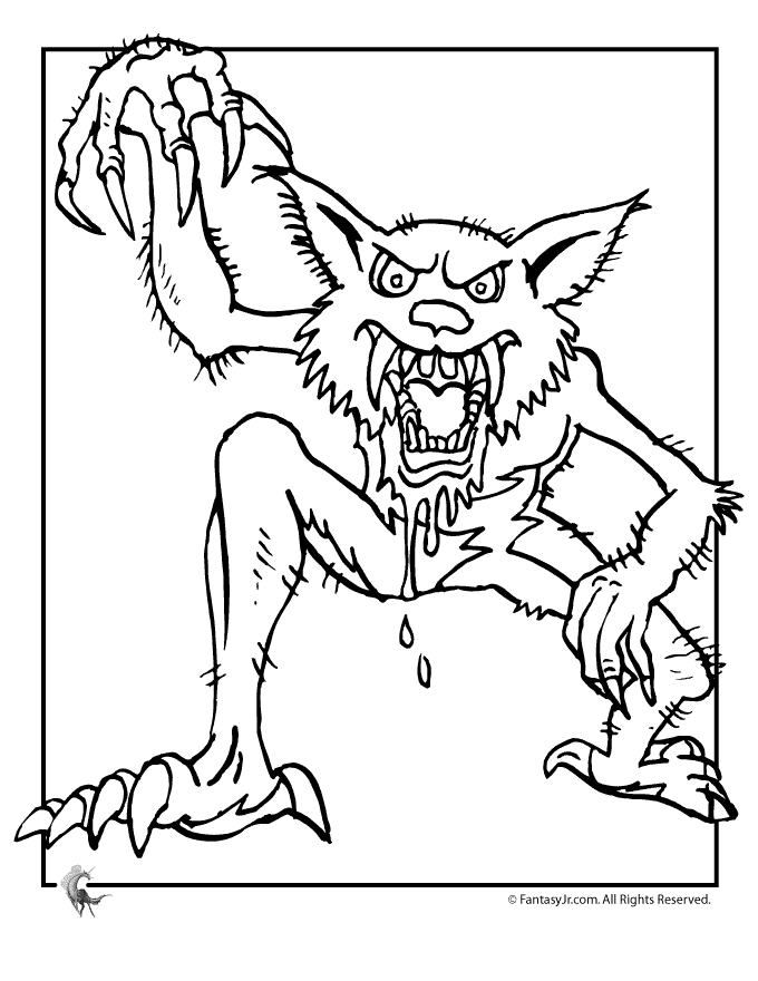 werewolf coloring pages werewolf sketches drawings sketch coloring page pages coloring werewolf 