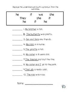 worksheet for grade 1 grammar image result for personal pronouns worksheets for grade 1 1 for worksheet grade grammar 