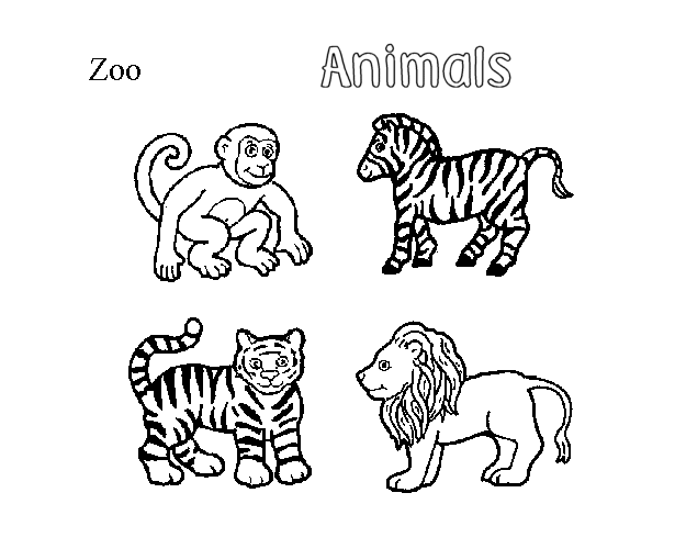 zoo animal coloring book cute zoo animals coloring pages high resolution coloring animal zoo book 