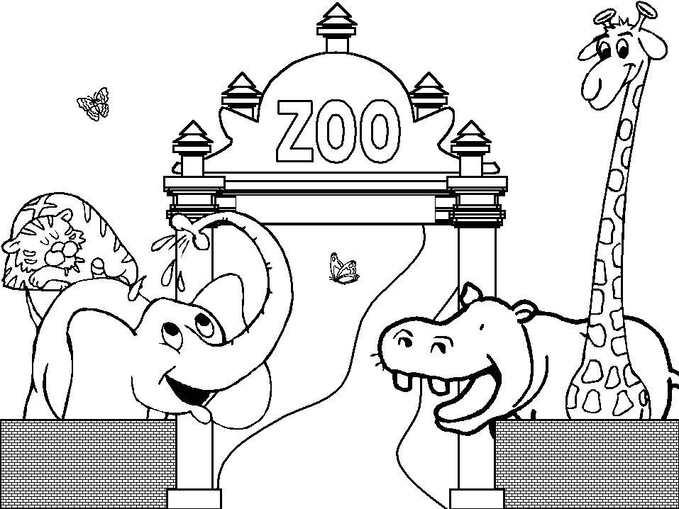 zoo animal coloring book zoo coloring pages getcoloringpagescom coloring animal book zoo 