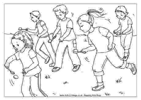 activity village sports colouring pages cricket match colouring page activity sports pages village colouring 