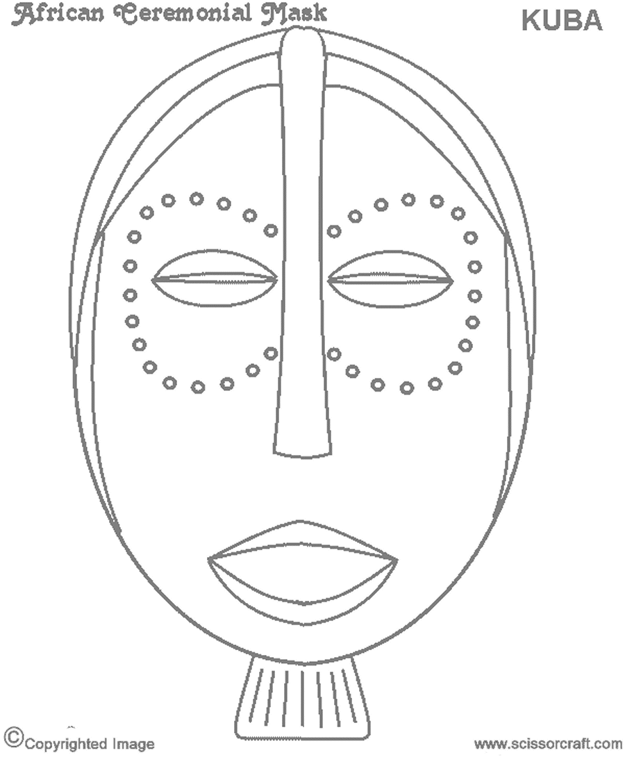 african mask template african mask coloring page art of africa pinterest african mask template 