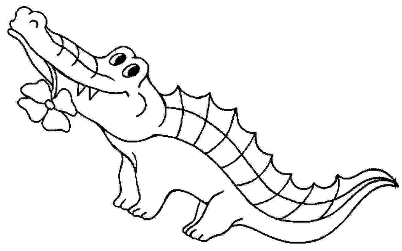 alligator color page free printable alligator coloring pages for kids cool2bkids color alligator page 1 1