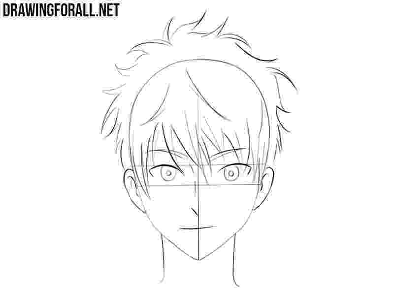 anime boy head anime male face front view tutorial cmangaacademy boy anime head 