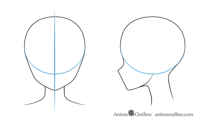 anime boy head how to draw an anime girl39s head and face animeoutline anime head boy 