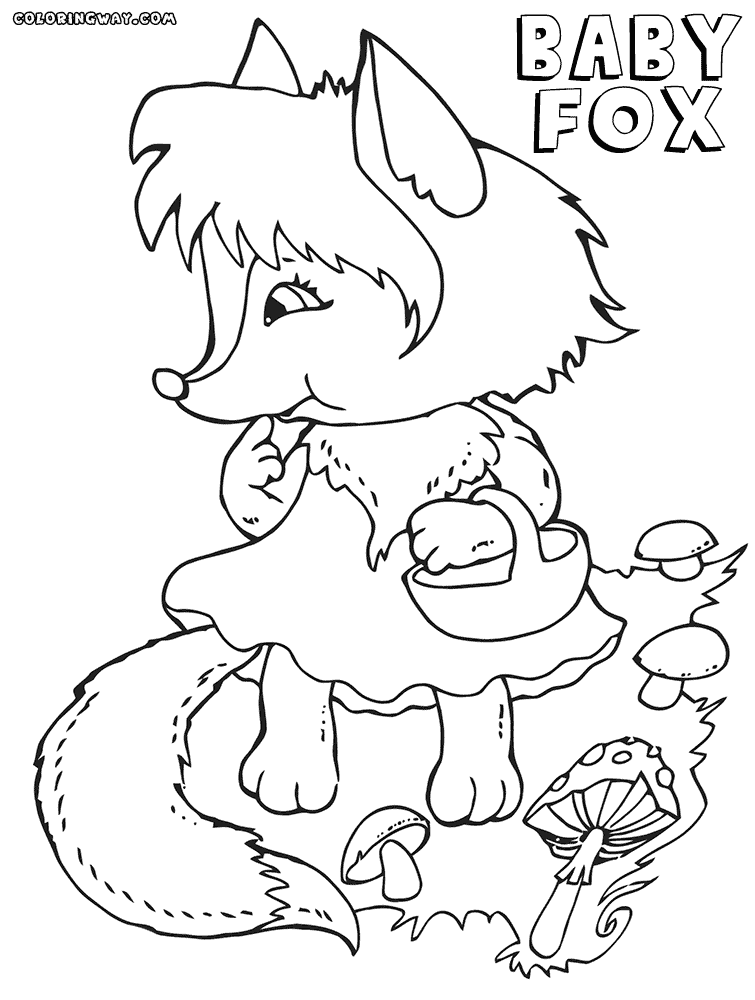 baby fox coloring pages fox coloring pages coloring pages to download and print coloring baby pages fox 