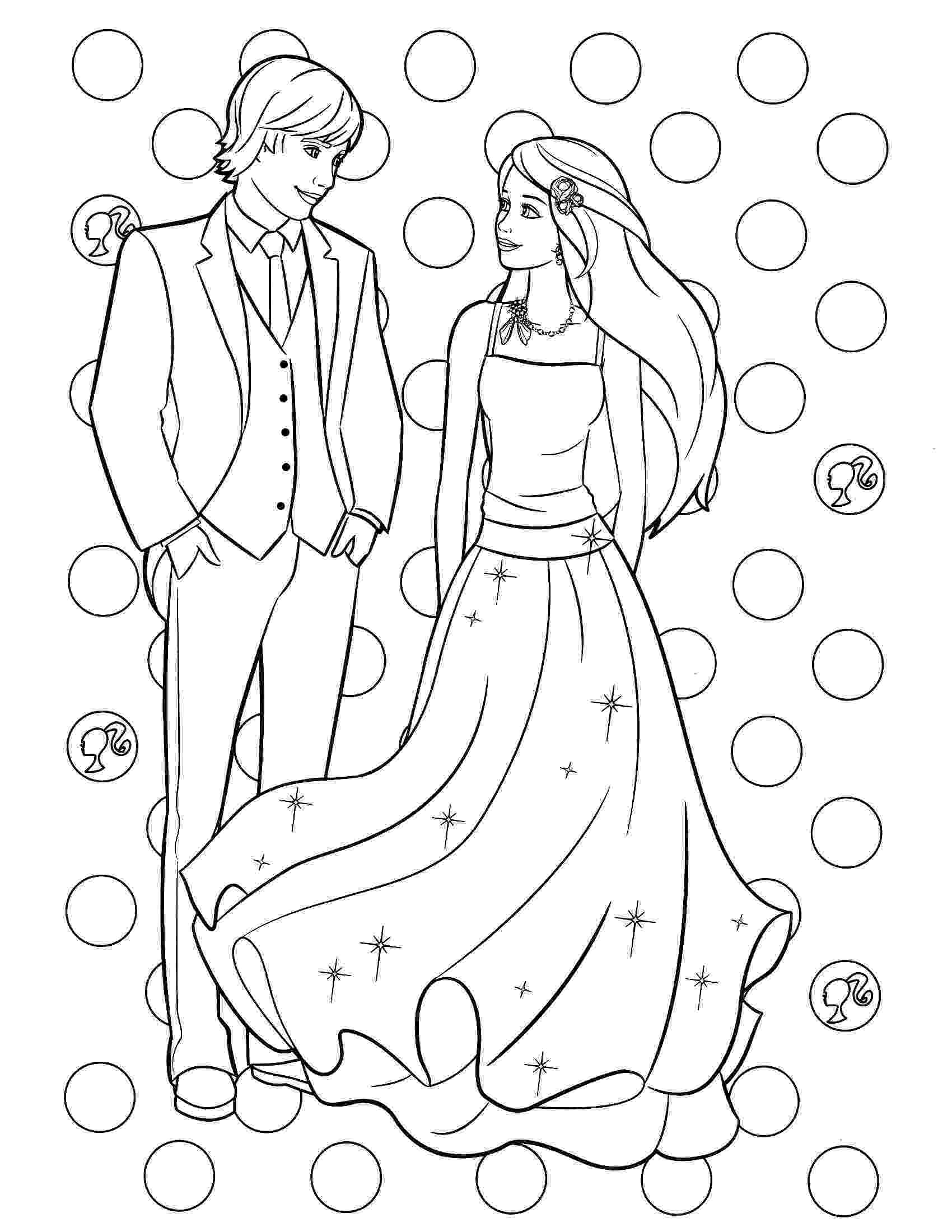 barbie and ken coloring sheets disney coloring pages ken and barbie wedding kids barbie and sheets coloring ken 