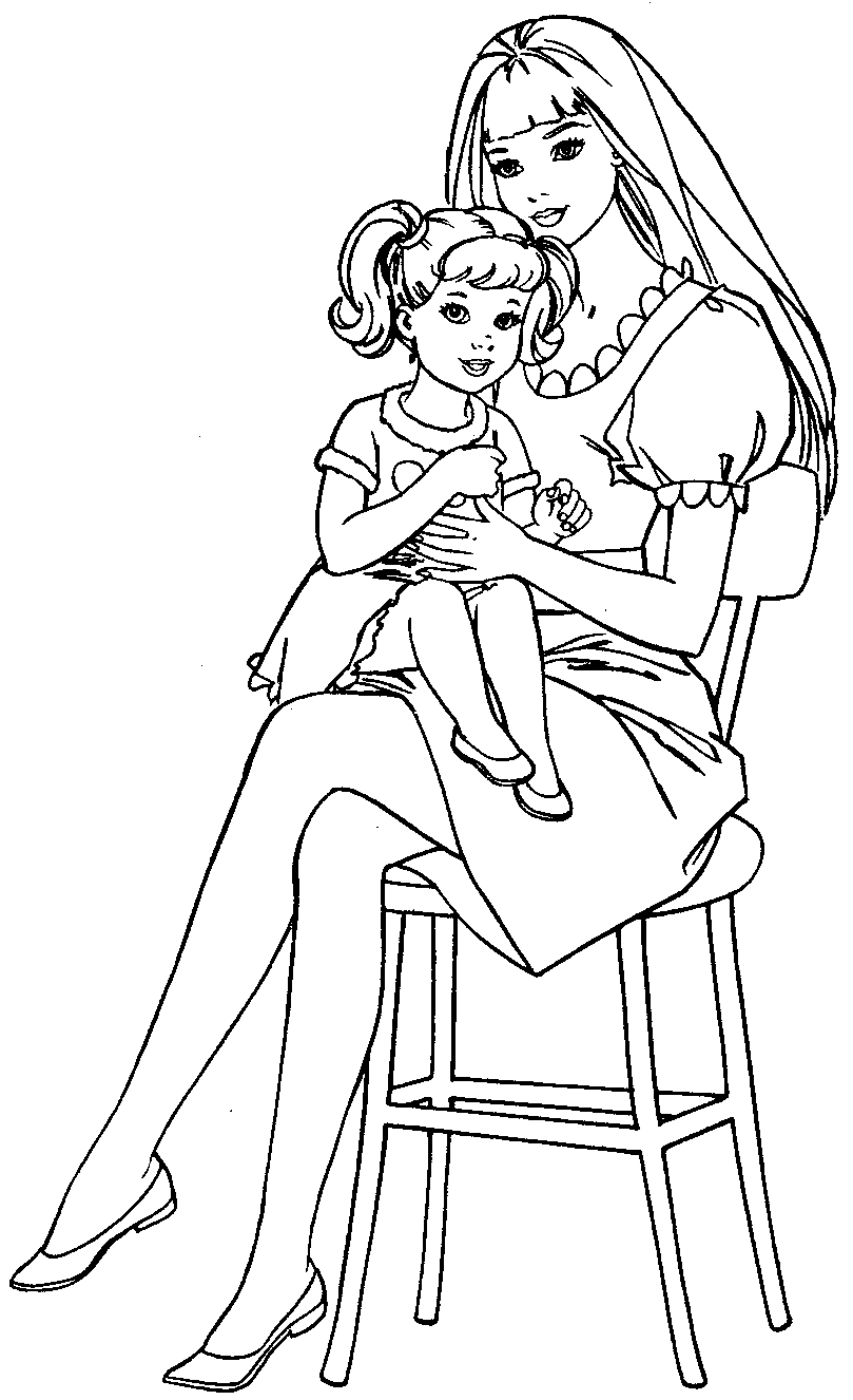 barbie girl colouring pictures barbie coloring pages coloring pages of barbie with kelly girl colouring barbie pictures 