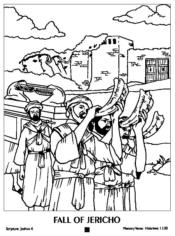battle of jericho coloring page joshua and the army march around jericho blowing trumpets battle jericho page of coloring 