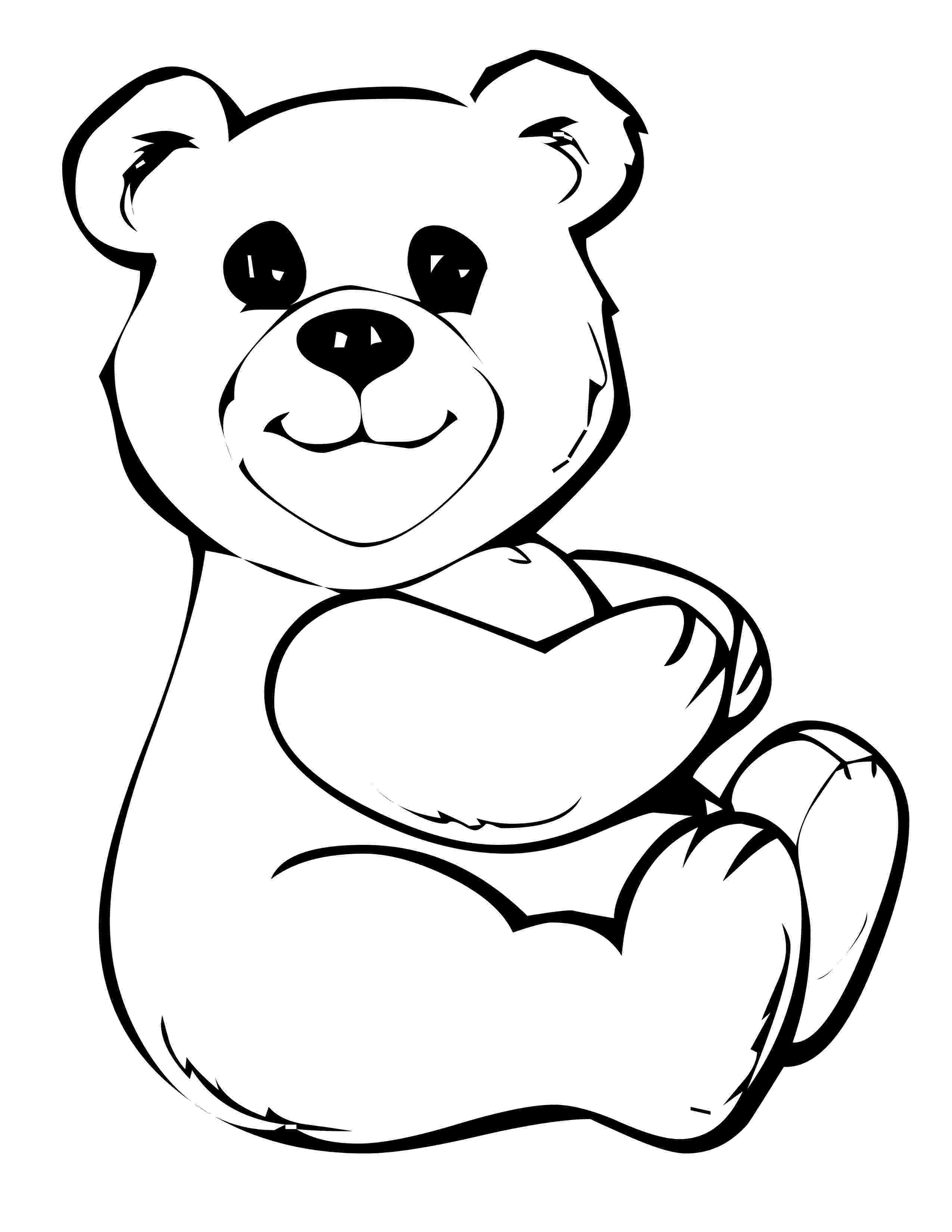 bear pictures to color free printable teddy bear coloring pages for kids color bear pictures to 