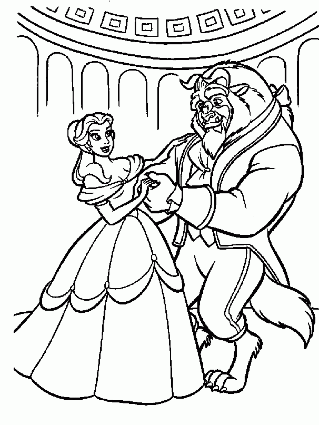 beauty and the beast pictures to colour beauty and the beast coloring pages 3 disneyclipscom to colour beauty and beast pictures the 