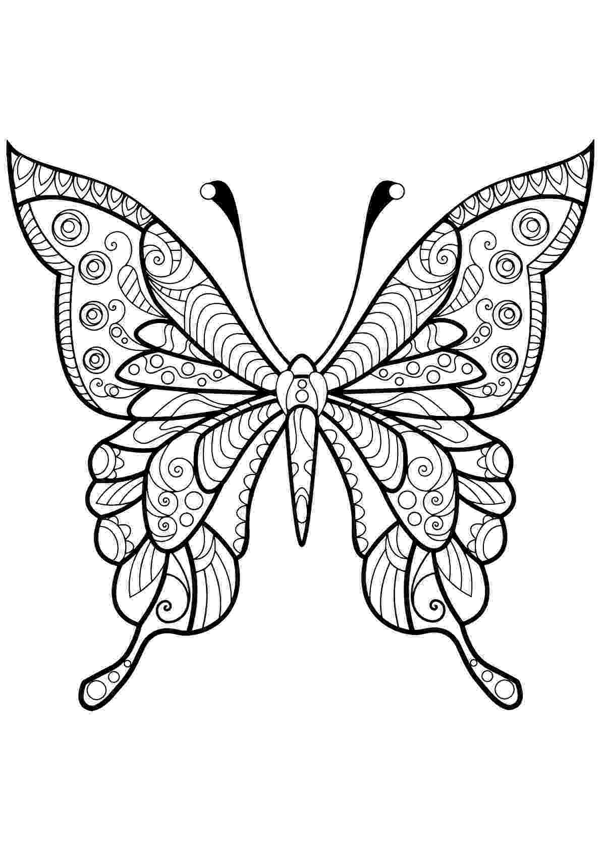 butterfly color pages free printable butterfly coloring pages for kids butterfly color pages 1 1
