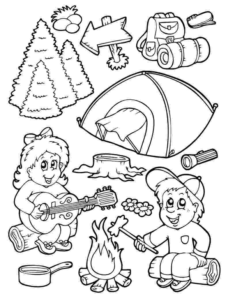 camp coloring pages camping gear coloring pages download and print for free coloring camp pages 