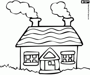 casa de campo para colorear casa de campo con dos chimeneas para colorear pintar e casa para de colorear campo 