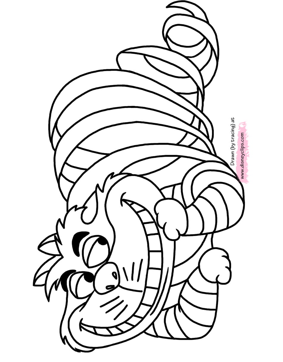 cheshire cat coloring pages alice in wonderland printable coloring pages disney coloring cat cheshire pages 