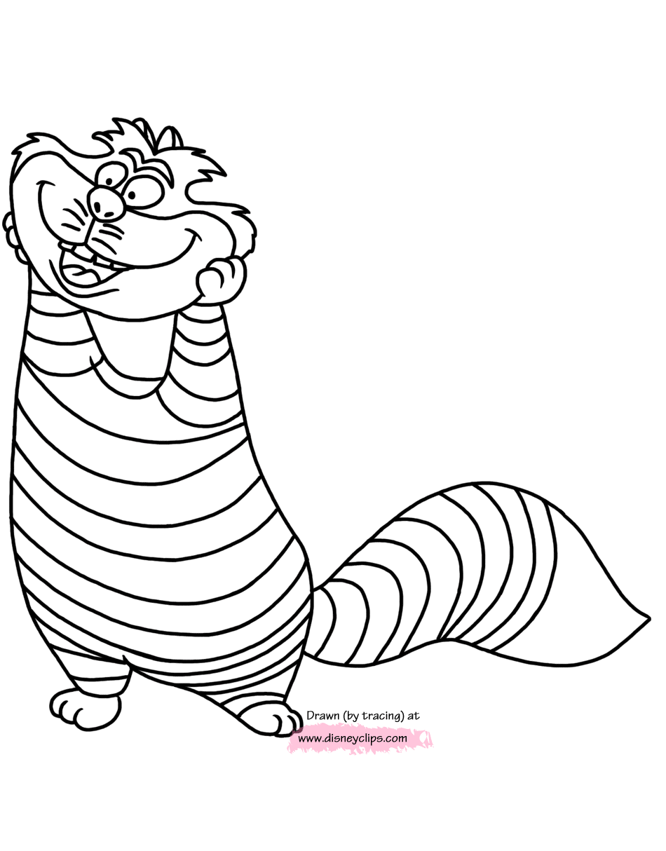 cheshire cat coloring pages cheshire cat in wonderland coloring page disney coloring cheshire cat pages 