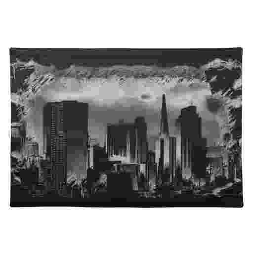 chicago skyline sketch chicago skyline sketch in black and white placemat zazzle skyline sketch chicago 