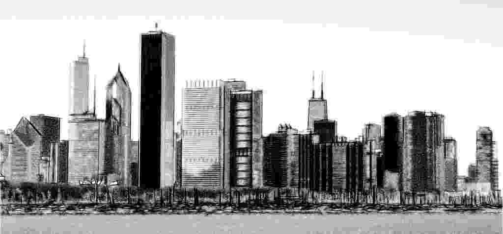 chicago skyline sketch quotchicago city skyline sketchquot by wfrancisdesign redbubble sketch skyline chicago 