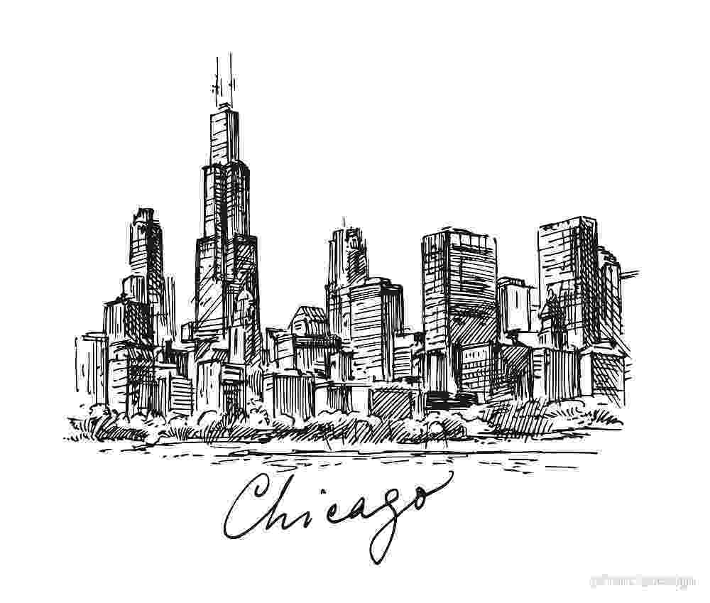 chicago skyline sketch stephen wiltshire cityscapes arkinet chicago skyline sketch 